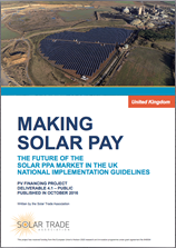 Making Solar Pay. The  future of the Solar PPA Market in the UK
