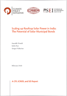 Scaling up Rooftop Solar Power in India: The Potential of Solar Municipal Bonds