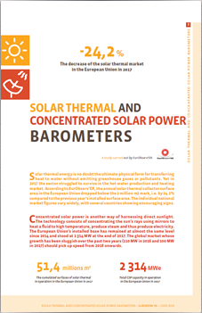 Solar thermal and concentrated solar power barometer 2018