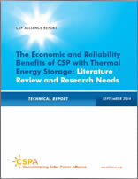 The Economic and Reliability Benefits of CSP with Thermal Energy Storage: Literature Review and Research Needs 2014